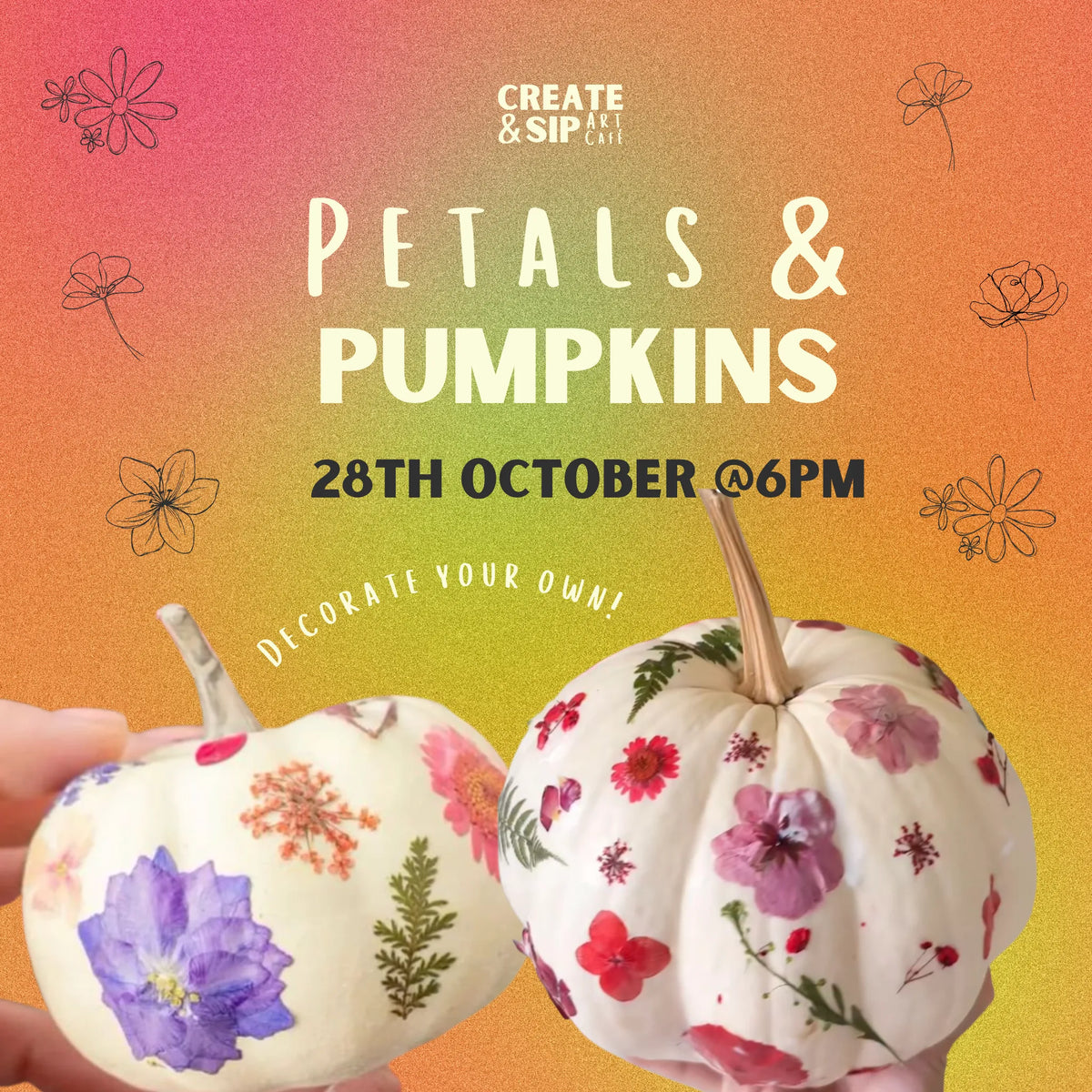 Pumpkins & Petals - Design your own floral pumkin